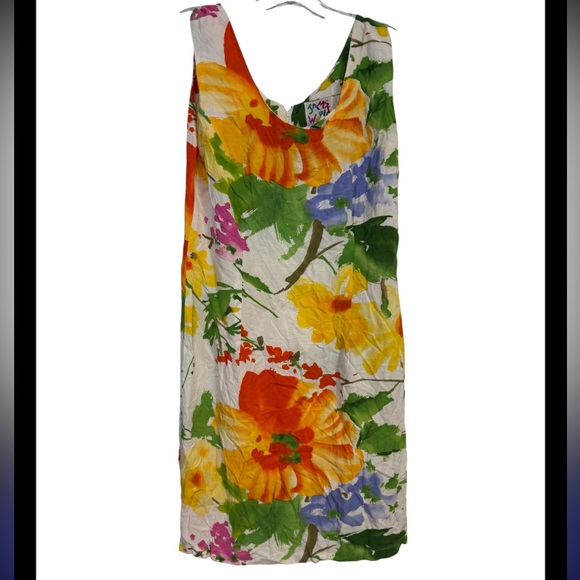 Jams World Dresses & Skirts - Jams World Vintage 90’s zip up mini dress size XS flowers sleeveless frock